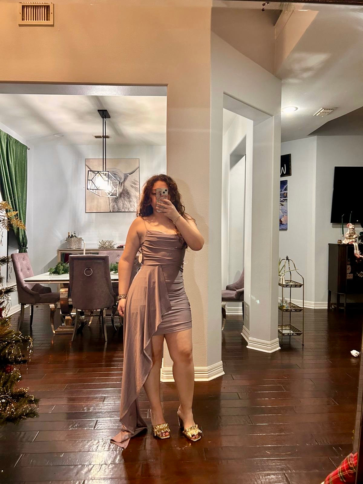 Side train dress