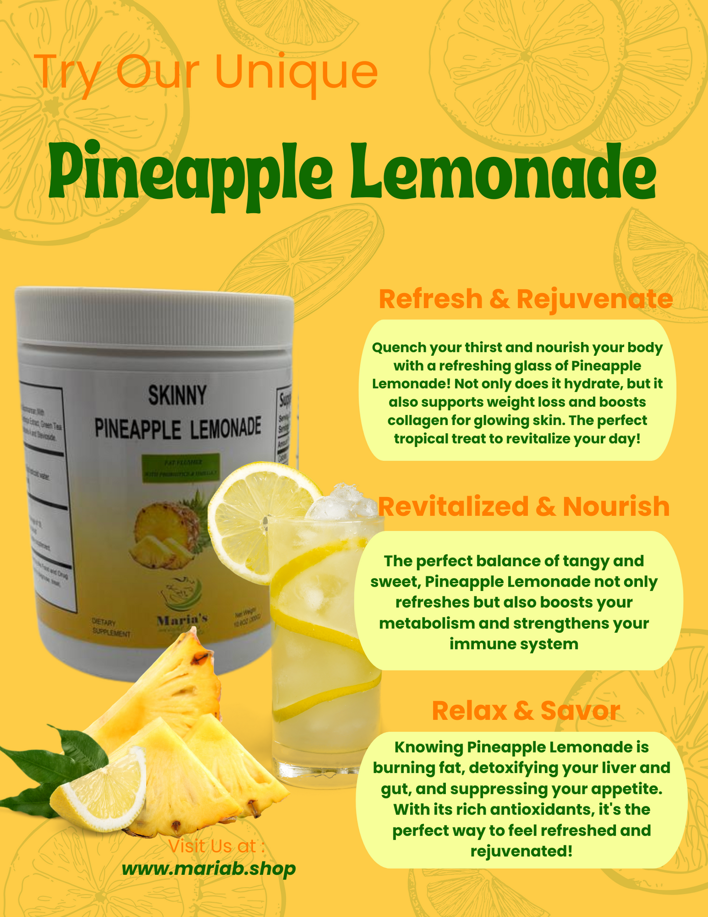 Slim Glow-Skinny Pineapple Lemonade