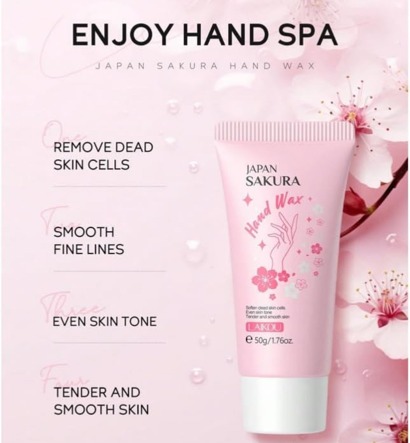 Anti-Drying LAIKOU Japan Sakura Peel Off Hand Wax