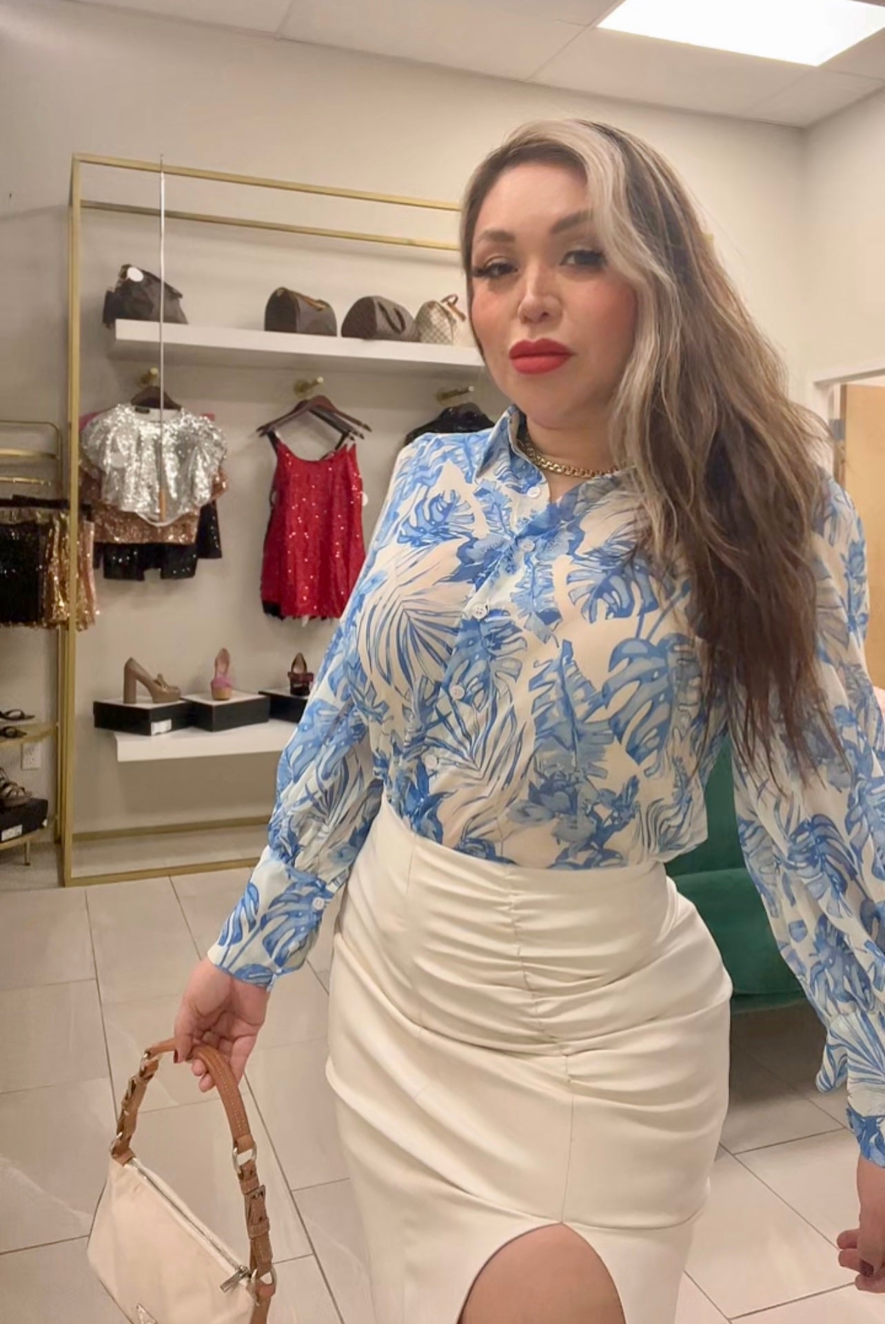 Glama side slit skirt