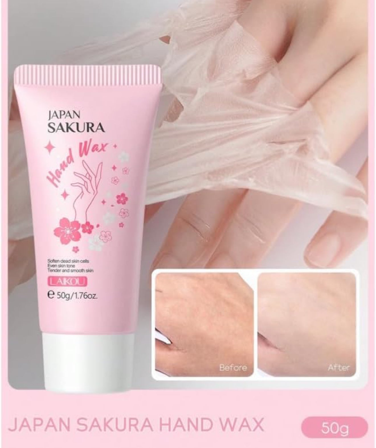 Anti-Drying LAIKOU Japan Sakura Peel Off Hand Wax