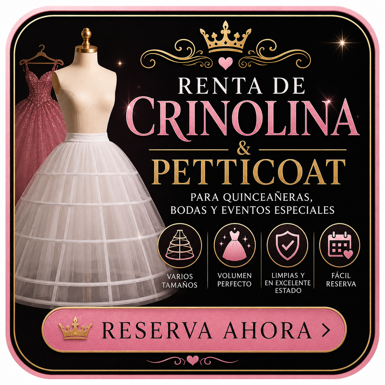 Reserve Your Crinoline Rental