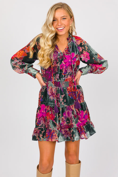 BURN OUT VELVET DRESS 5732
