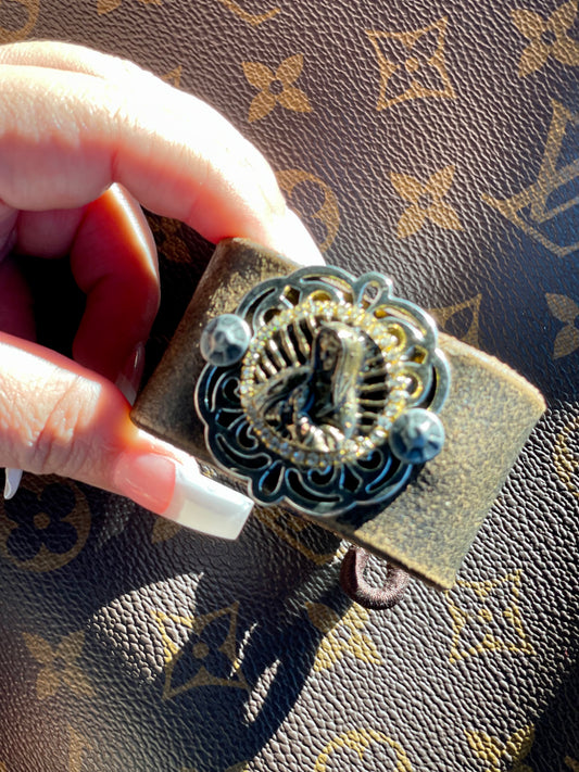Glowing Virgin Mary Cuff bracelet