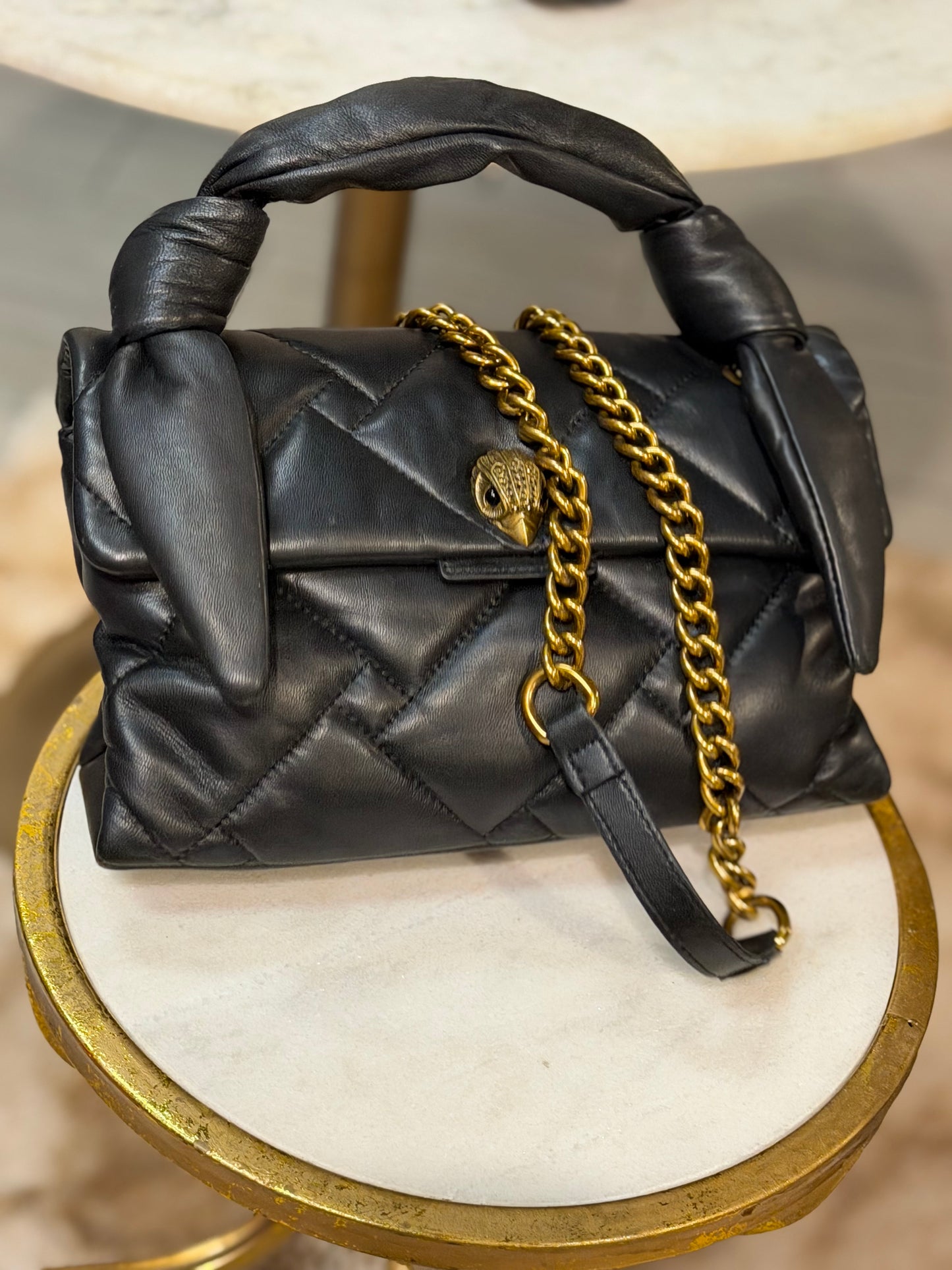 Kurt Geiger London Kensington Soft Leather Bag – Black (Lightly Used)