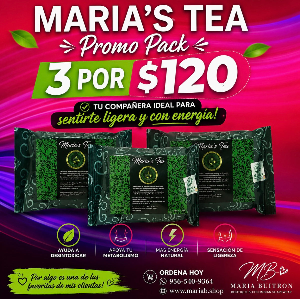 3 Meses de Maria’s Tea
