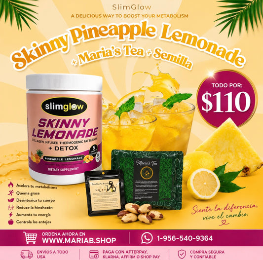 Skinny Pineapple Lemonade + Maria’s Tea & Semilla de Brazil promo pack