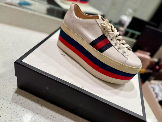 Calfskin Peggy Platform Sneakers