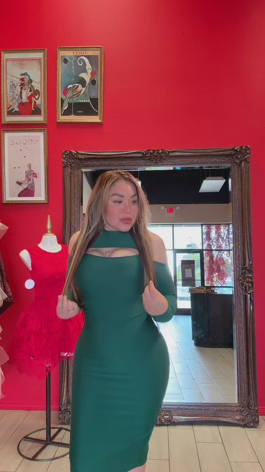 Green bandage dress