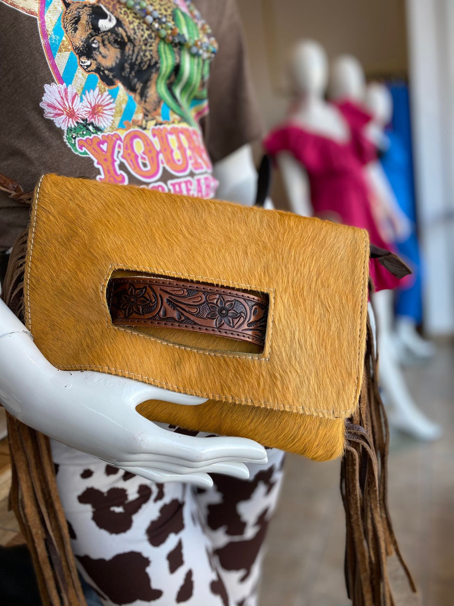 Yellow Cowhide bag