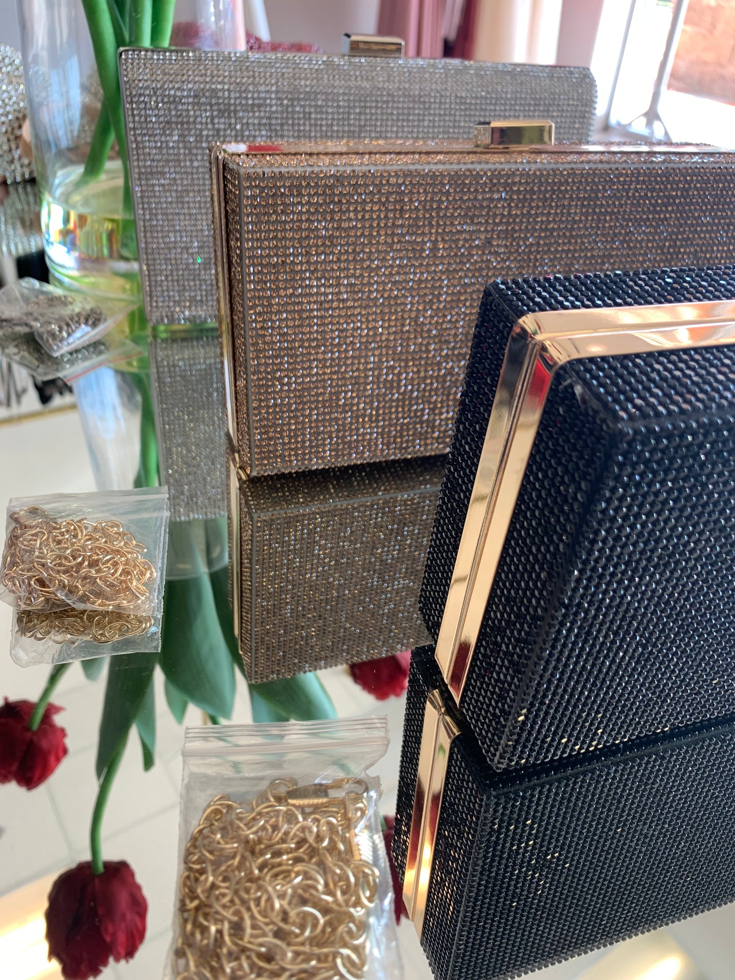 Luxury studded handbag