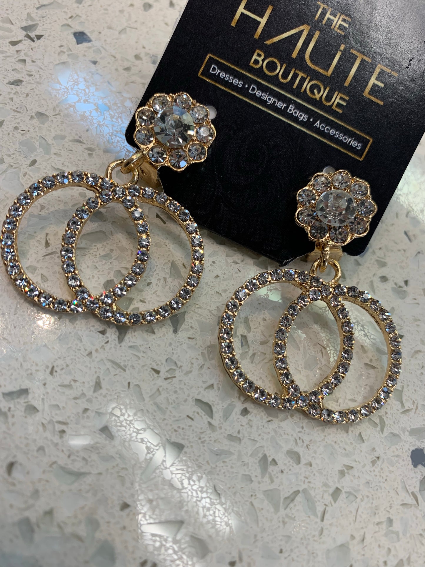Clip on crystal earrings