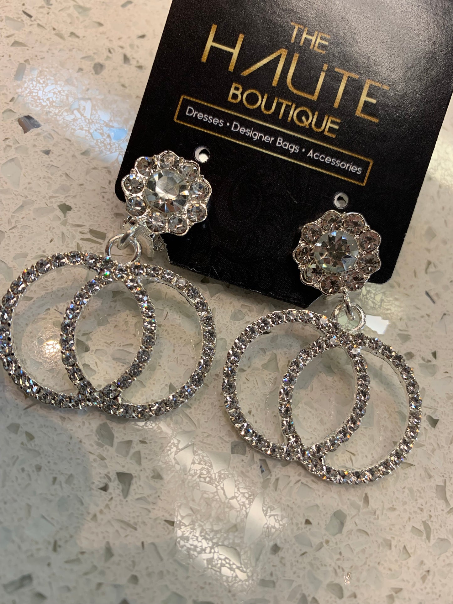 Clip on crystal earrings